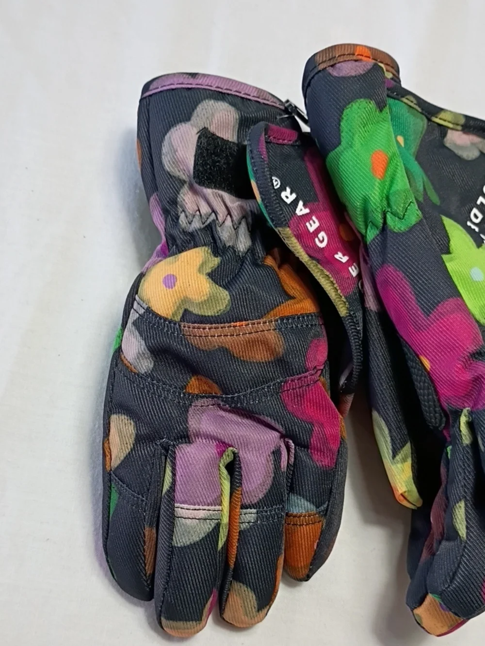 NWT Boulder Gear Flurry Glove Chalk Floral Print Gloves Toddler Girls Small